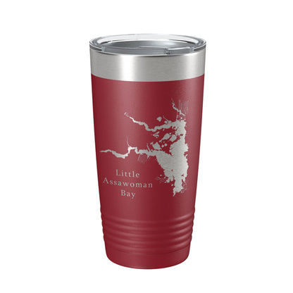Little Assawoman Bay Tumbler Lake Map Travel Mug Insulated Laser Engraved Coffee Cup Delaware 20 oz-18