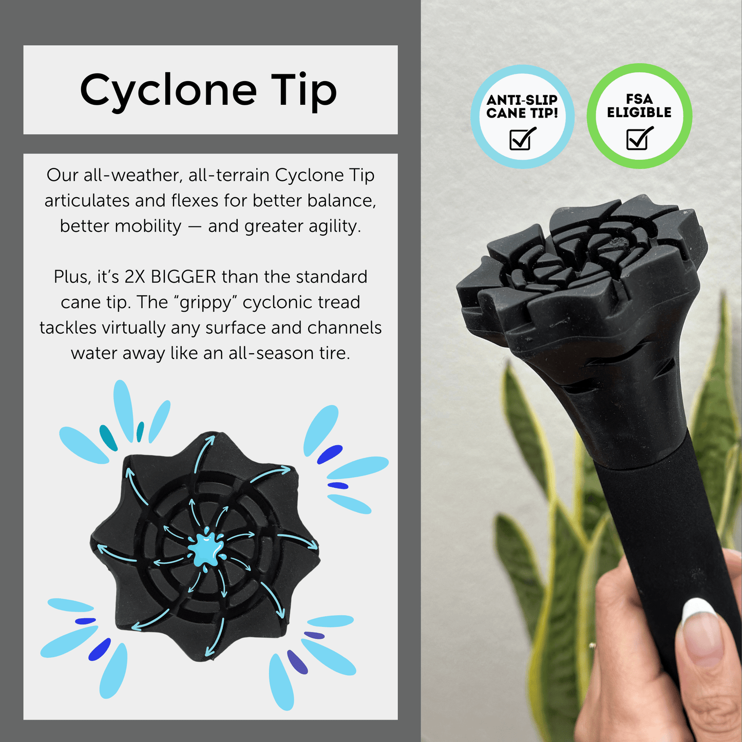 Dynamo Cyclone Tip - Cane Tip Replacement-4