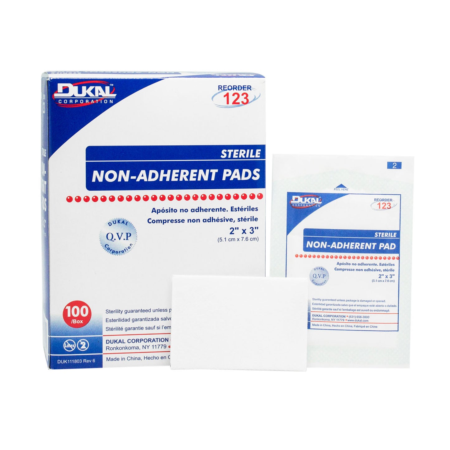 Dukal Non-Adherent Pads, DUK 123