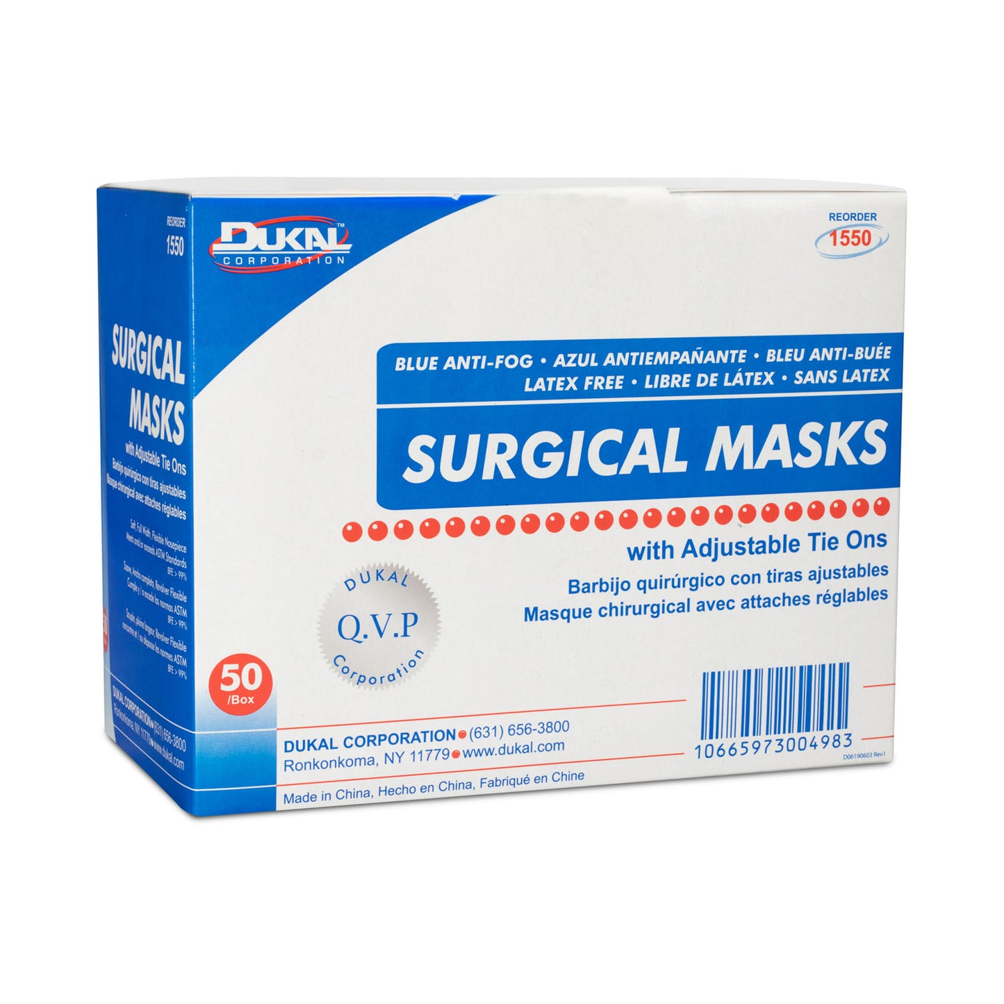 Dukal Surgical Face Masks, DUK 1550