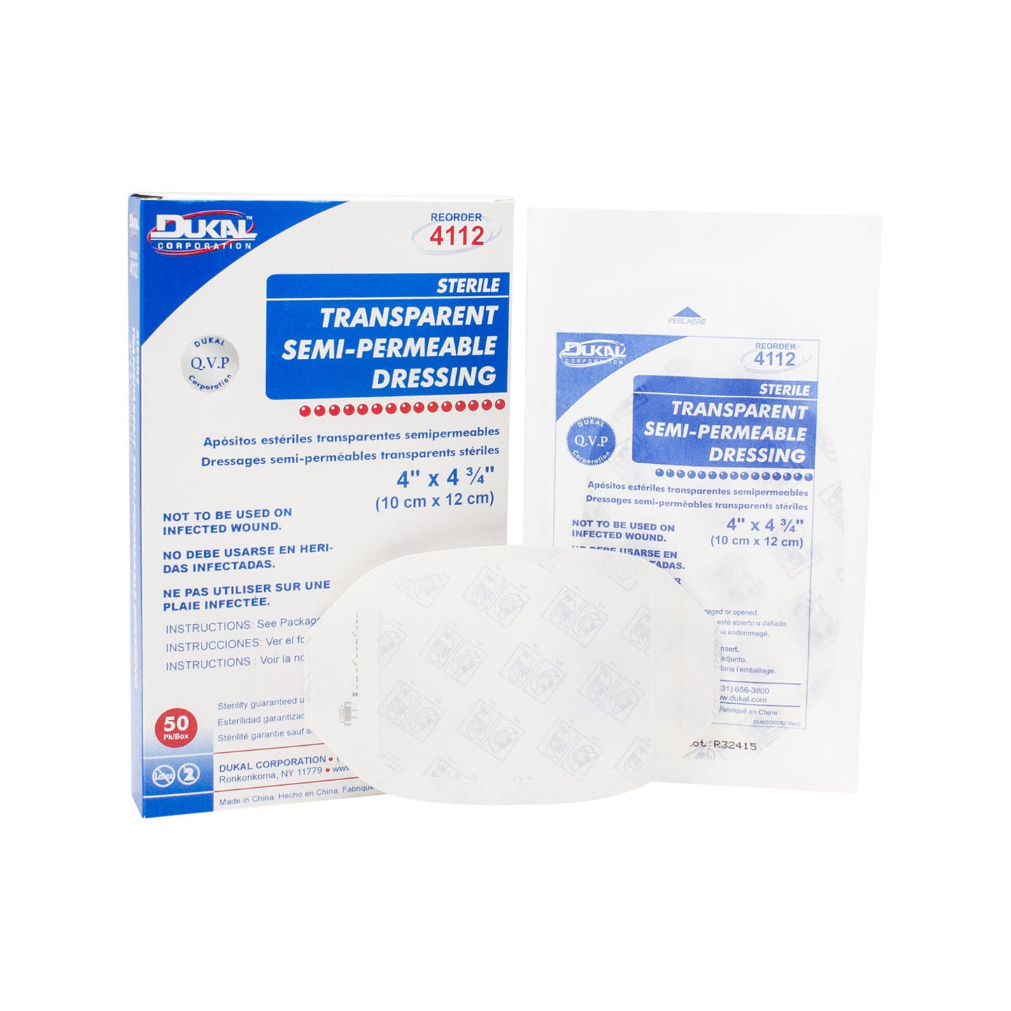 Dukal Transparent Semi-Permeable Dressings, DUK 4112