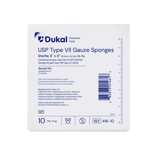 Dukal Woven Cotton Gauze Sponges, DUK 416-10