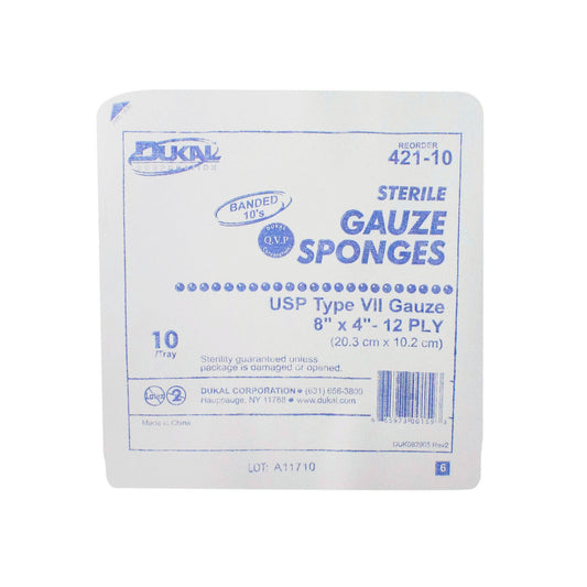 Dukal Woven Cotton Gauze Sponges, DUK 421-10