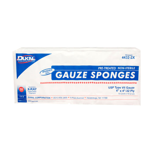 Dukal X-Ray Detectable Gauze Sponges, DUK 4432-2X