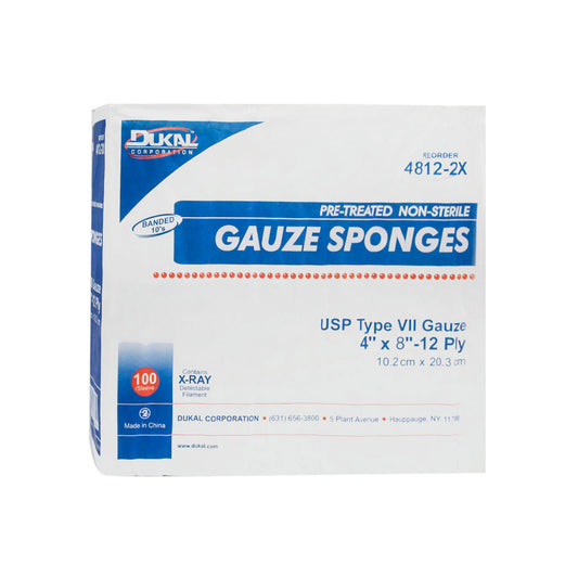 Dukal X-Ray Detectable Gauze Sponges, DUK 4812-2X