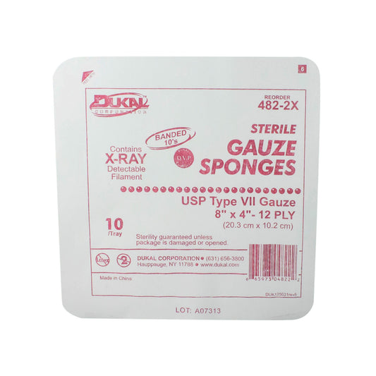 Dukal X-Ray Detectable Gauze Sponges, DUK 482-2X