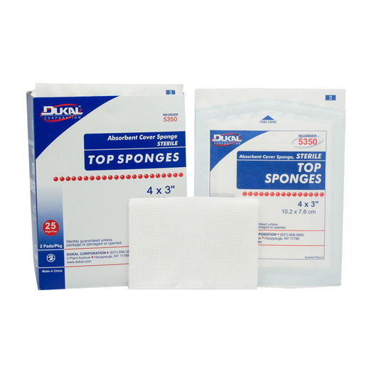 Dukal Top Sponges - Non-Woven Facing Cover Sponge, DUK 5350
