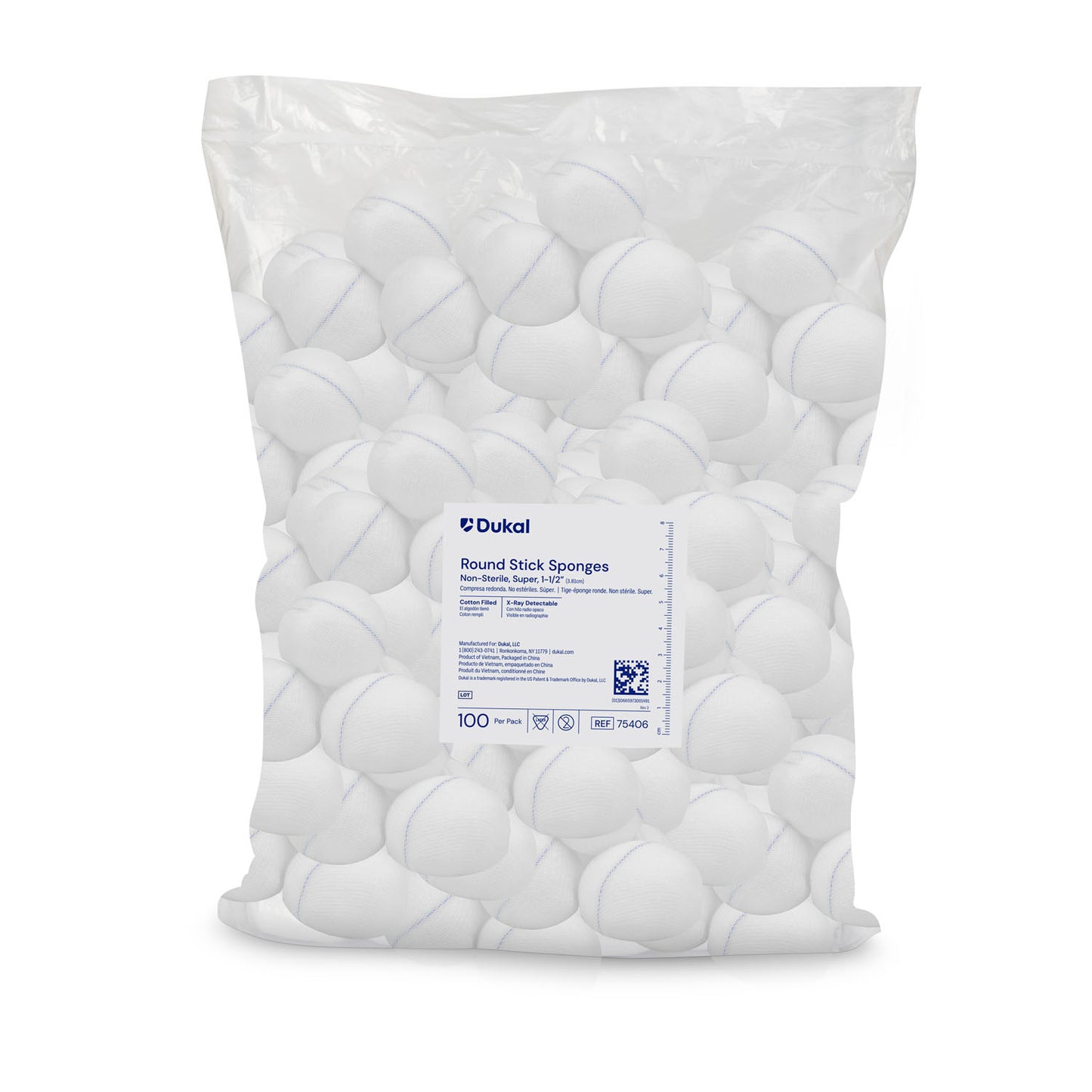 Dukal Round Stick Sponges, DUK 75406