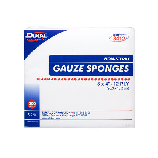 Dukal Woven Cotton Gauze Sponges, DUK 8412
