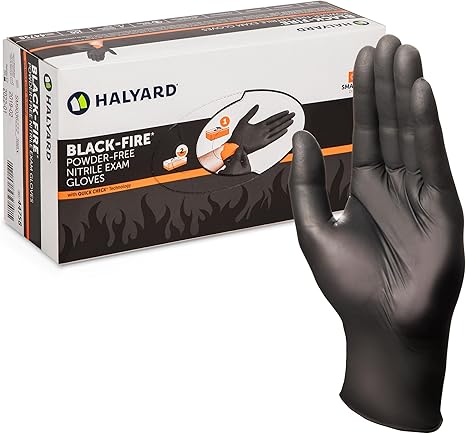 Halyard Black-Fire Gloves, HAL 44759
