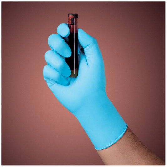 Halyard Blue Nitrile Exam Gloves, KIM 53104