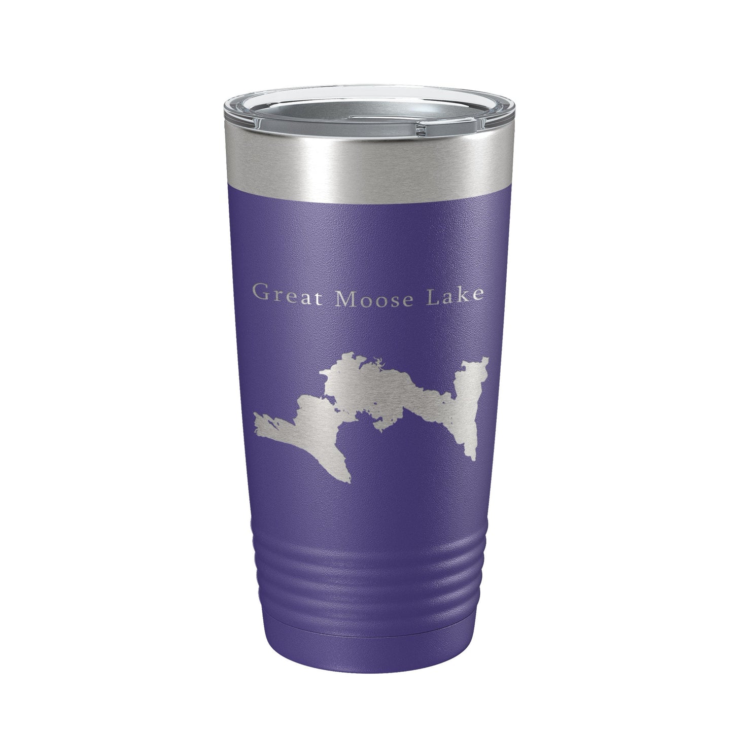 Great Moose Lake Map Tumbler Travel Mug Insulated Laser Engraved Coffee Cup Maine 20 oz-15