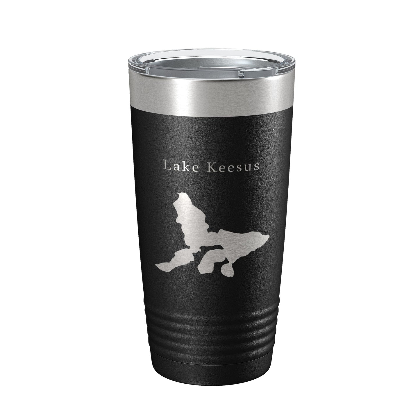 Lake Keesus Map Tumbler Travel Mug Insulated Laser Engraved Coffee Cup Wisconsin 20 oz-0