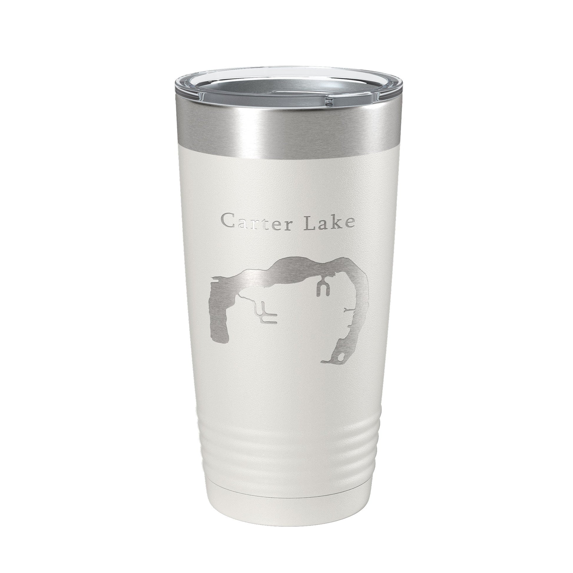 Carter Lake Map Tumbler Travel Mug Insulated Laser Engraved Coffee Cup Iowa Omaha Nebraska 20 oz-1