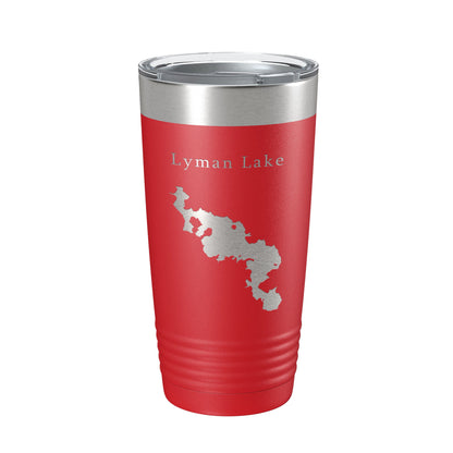 Lyman Lake Map Tumbler Travel Mug Insulated Laser Engraved Coffee Cup Arizona 20 oz-10