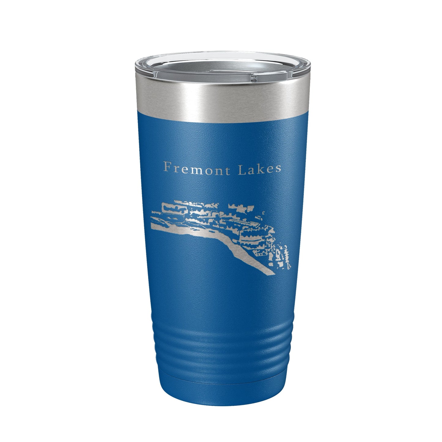 Fremont Lakes Map Tumbler Travel Mug Insulated Laser Engraved Coffee Cup Platte River Nebraska 20 oz-6