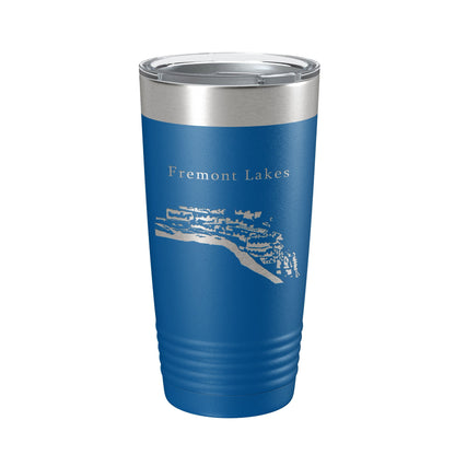 Fremont Lakes Map Tumbler Travel Mug Insulated Laser Engraved Coffee Cup Platte River Nebraska 20 oz-6