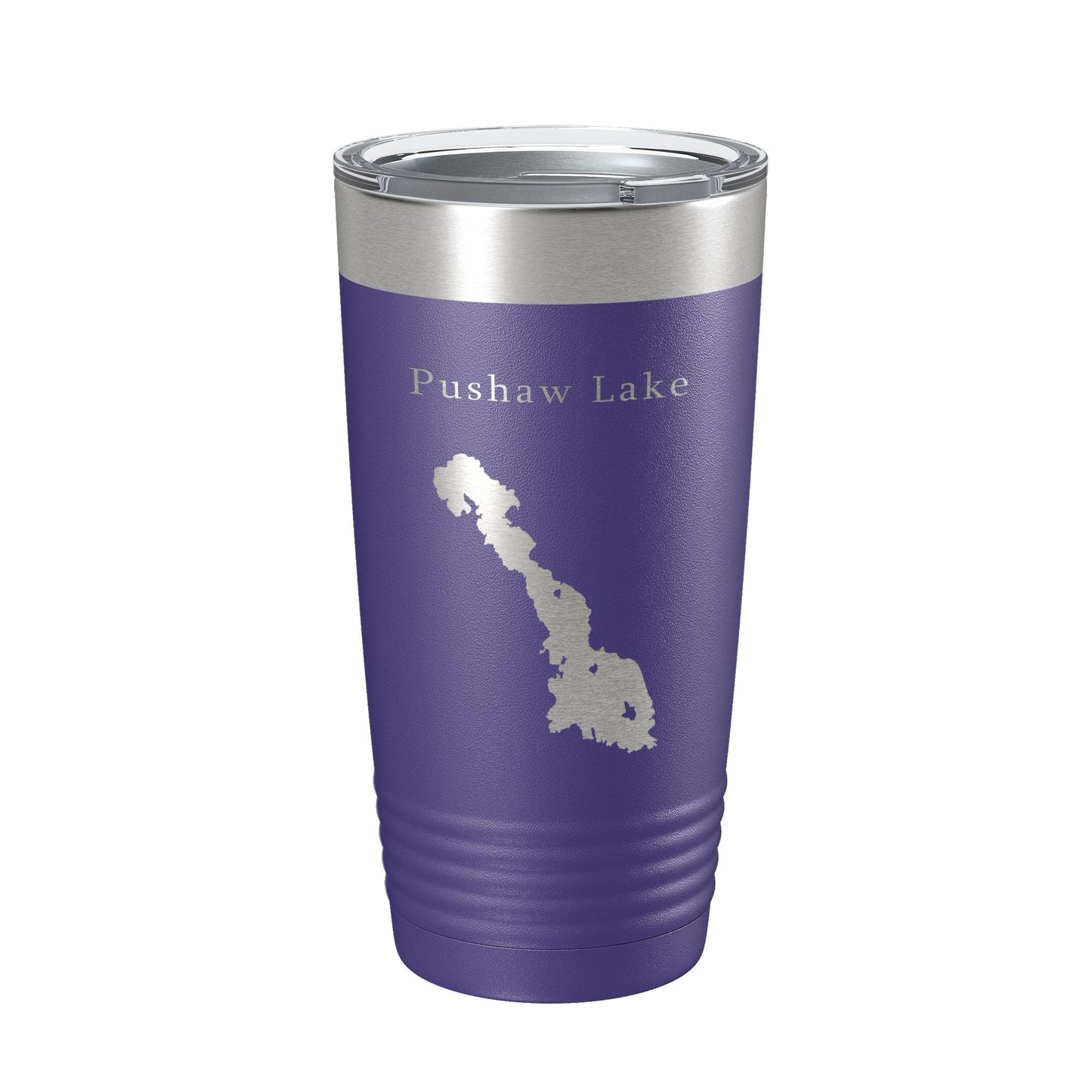 Pushaw Lake Map Tumbler Travel Mug Insulated Laser Engraved Coffee Cup Maine 20 oz-15