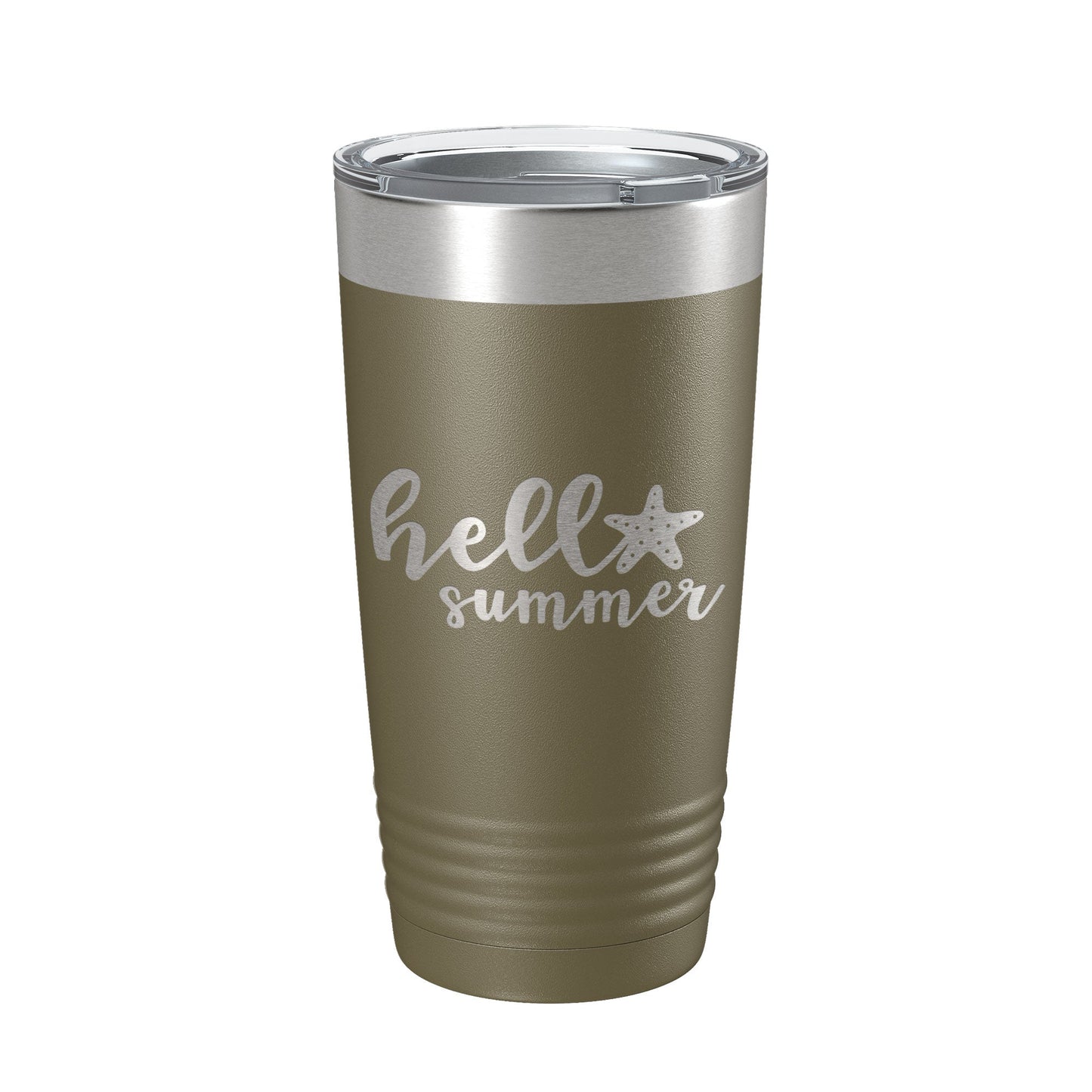 Hello Summer Tumbler Travel Mug Insulated Laser Engraved Coffee Cup 20 oz-21