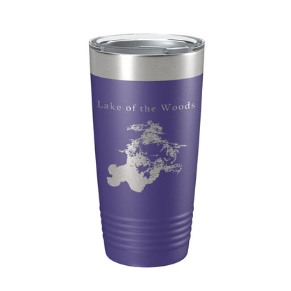 Lake of the Woods Map Tumbler Travel Mug Insulated Laser Engraved Coffee Cup Minnesota 20 oz-15