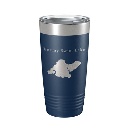 Enemy Swim Lake Map Tumbler Travel Mug Insulated Laser Engraved Coffee Cup South Dakota 20 oz-8