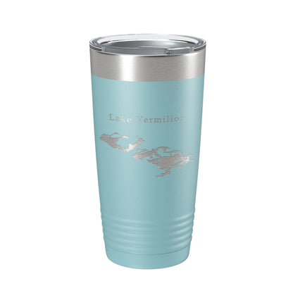 Lake Vermilion Map Tumbler Travel Mug Insulated Laser Engraved Coffee Cup Minnesota 20 oz-13