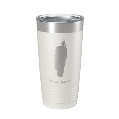 Bear & Mud Lakes Map Tumbler Travel Mug Insulated Laser Engraved Coffee Cup Idaho 20 oz-1