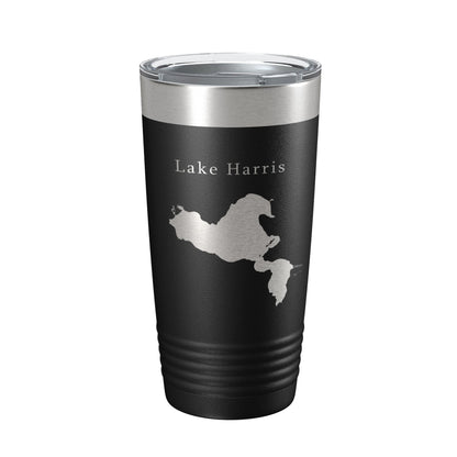 Lake Harris Map Tumbler Travel Mug Insulated Laser Engraved Coffee Cup Florida 20 oz-0