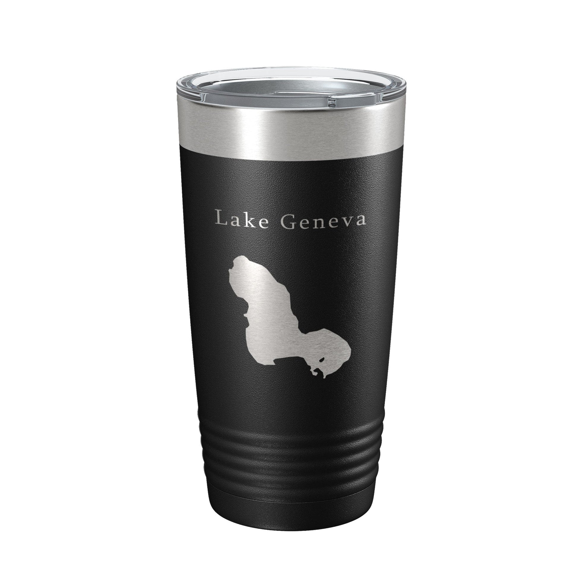 Lake Geneva Map Tumbler Travel Mug Insulated Laser Engraved Coffee Cup Florida 20 oz-0
