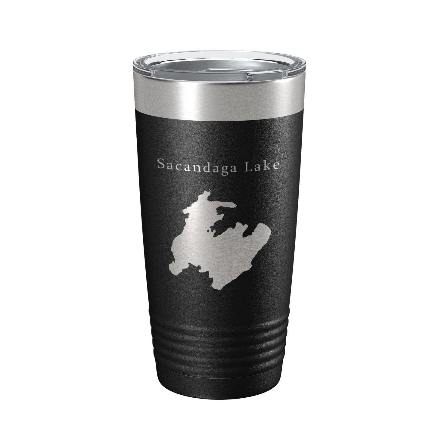 Sacandaga Lake Map Tumbler Travel Mug Insulated Laser Engraved Coffee Cup New York 20 oz-0