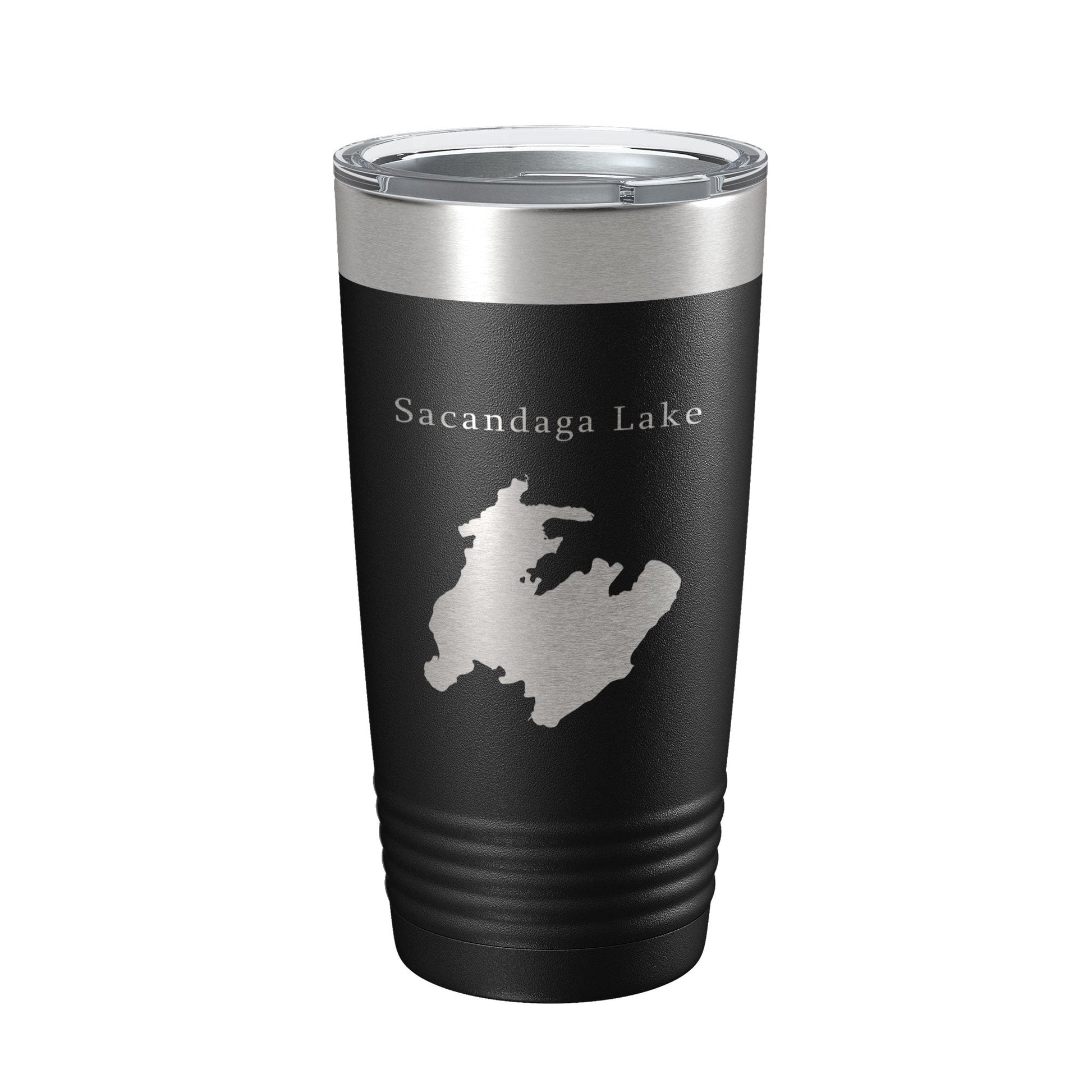 Sacandaga Lake Map Tumbler Travel Mug Insulated Laser Engraved Coffee Cup New York 20 oz-0