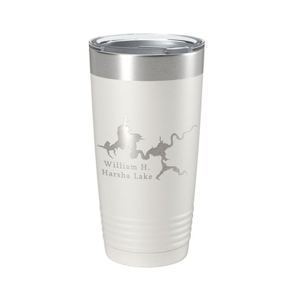 William H. Harsha Lake Map Tumbler Travel Mug Insulated Laser Engraved Coffee Cup Ohio 20 oz-7