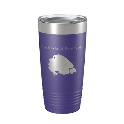 Sutherland Reservoir Tumbler Lake Map Travel Mug Insulated Laser Engraved Coffee Cup Nebraska 20 oz-15