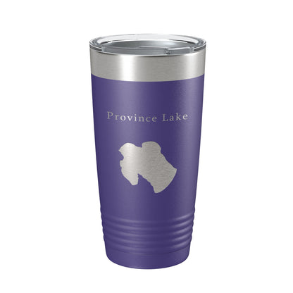 Province Lake Map Tumbler Travel Mug Insulated Laser Engraved Coffee Cup Maine 20 oz-15