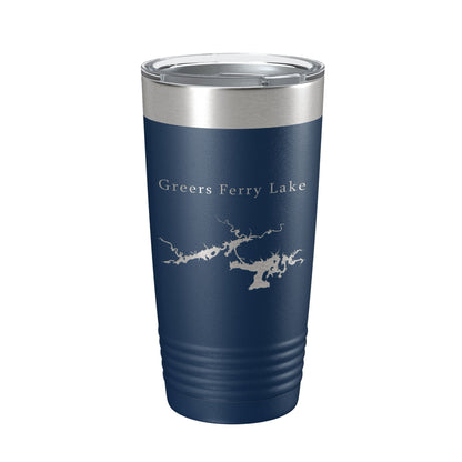 Greers Ferry Lake Map Tumbler Travel Mug Insulated Laser Engraved Coffee Cup Arkansas 20 oz-2