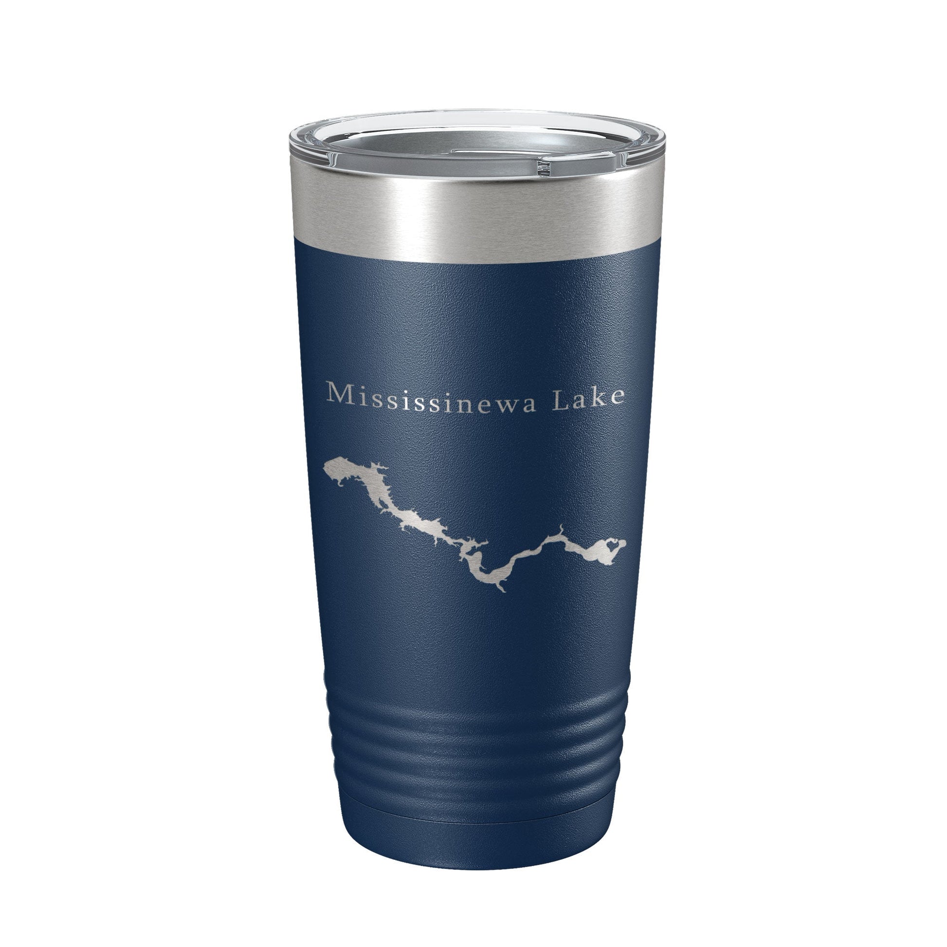 Mississinewa Lake Map Tumbler Travel Mug Insulated Laser Engraved Coffee Cup River Indiana 20 oz-2