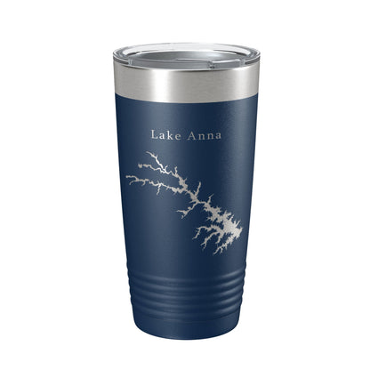 Lake Anna Map Tumbler Travel Mug Insulated Laser Engraved Coffee Cup Virginia 20 oz-2