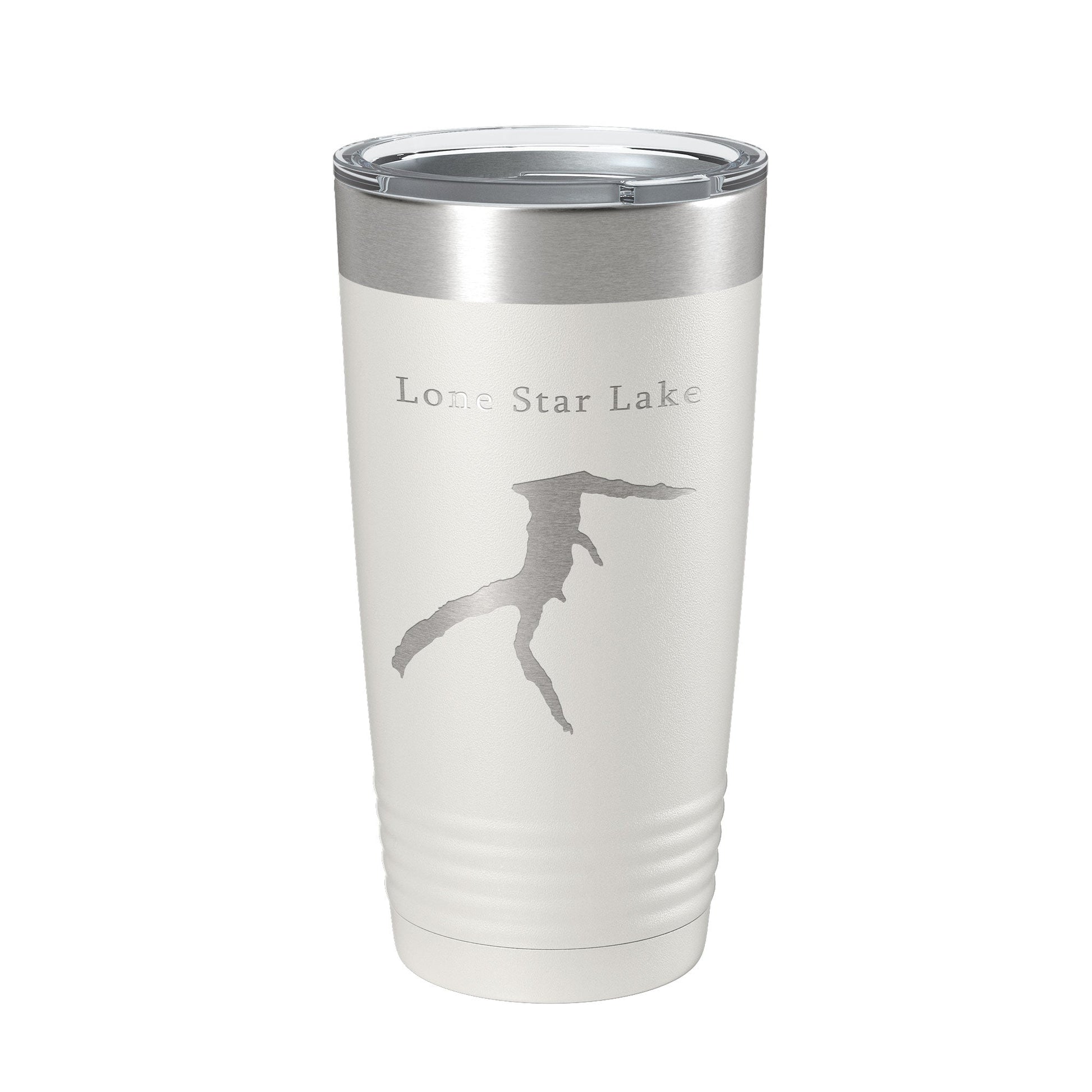 Lone Star Lake Map Tumbler Travel Mug Insulated Laser Engraved Coffee Cup Kansas 20 oz-1