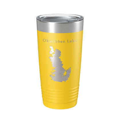 Okatibbee Lake Map Tumbler Travel Mug Insulated Laser Engraved Coffee Cup Mississippi 20 oz-19