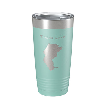 Topaz Lake Map Tumbler Travel Mug Insulated Laser Engraved Coffee Cup California Nevada 20 oz-12