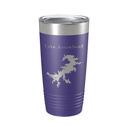 Lake Arrowhead Map Tumbler Travel Mug Insulated Laser Engraved Coffee Cup Texas 20 oz-15