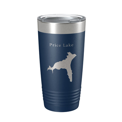 Price Lake Map Tumbler Travel Mug Insulated Laser Engraved Coffee Cup North Carolina 20 oz-8