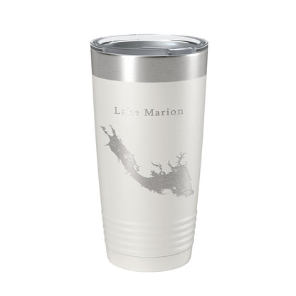Lake Marion Map Tumbler Travel Mug Insulated Laser Engraved Coffee Cup South Carolina 20 oz-1