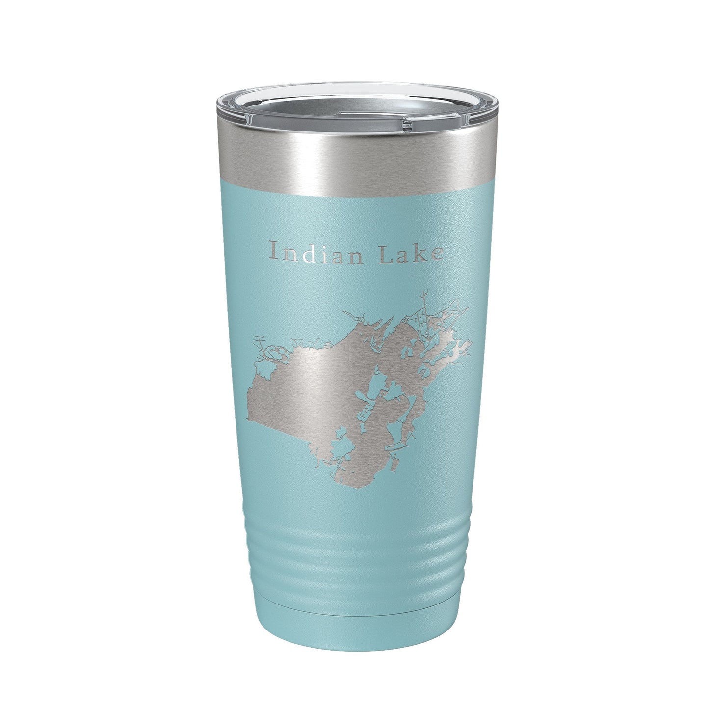 Indian Lake Map Tumbler Travel Mug Insulated Laser Engraved Coffee Cup Ohio 20 oz-13