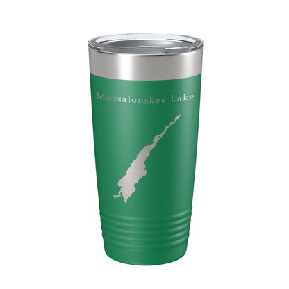 Messalonskee Lake Map Tumbler Travel Mug Insulated Laser Engraved Coffee Cup Maine 20 oz-9
