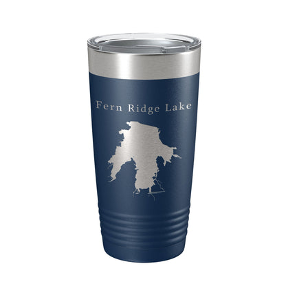 Fern Ridge Lake Map Tumbler Travel Mug Insulated Laser Engraved Coffee Cup Oregon 20 oz-8