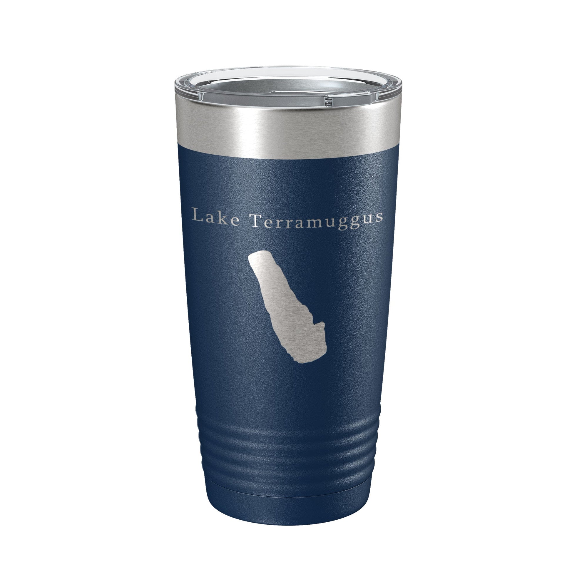 Lake Terramuggus Map Tumbler Travel Mug Insulated Laser Engraved Coffee Cup Connecticut 20 oz-2