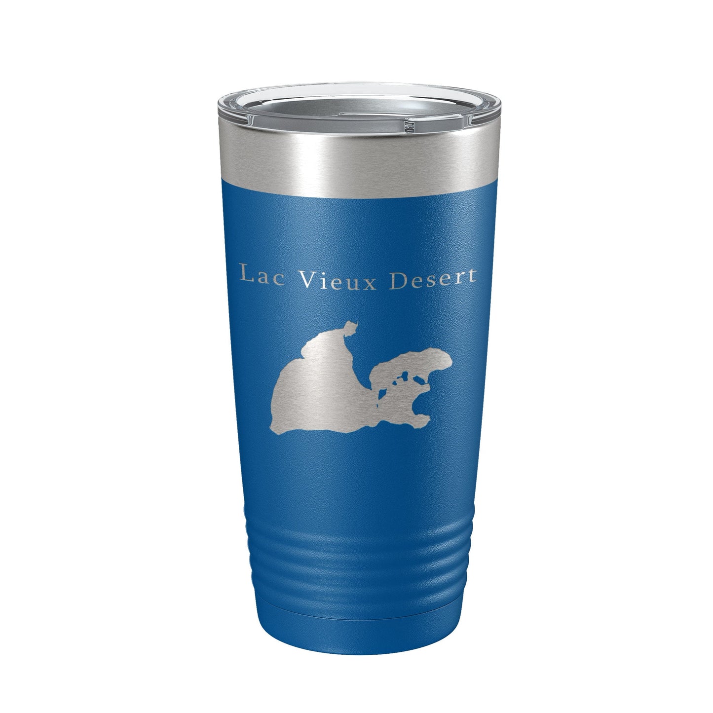 Lac Vieux Desert Tumbler Lake Map Travel Mug Insulated Laser Engraved Coffee Cup Michigan Wisconsin 20 oz-6