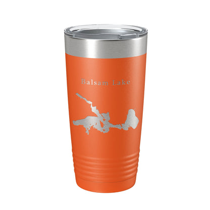Balsam Lake Map Tumbler Travel Mug Insulated Laser Engraved Coffee Cup Wisconsin 20 oz-17