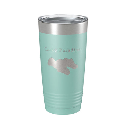 Lake Paradise Map Tumbler Travel Mug Insulated Laser Engraved Coffee Cup Michigan 20 oz-12